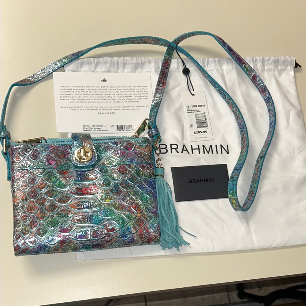 Brahmin Mina Frisky Montego Multicolor Crossbody Bag